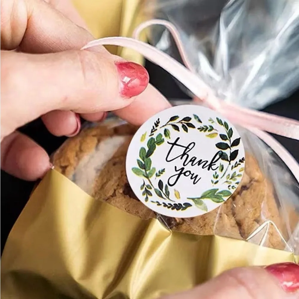 Floral Thank You Stickers Roll
